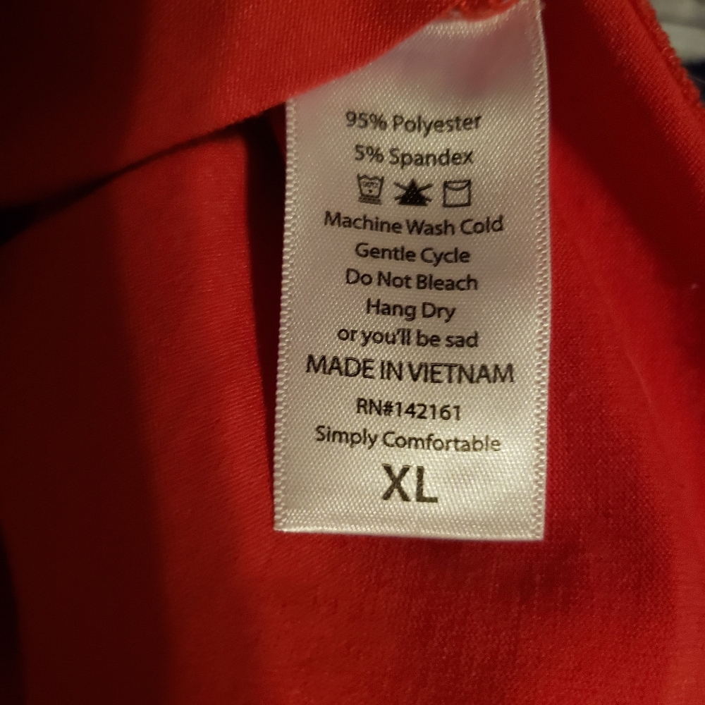 Lularoe womens XL Randy top pullover blue red. 268 - Picture 3 of 5